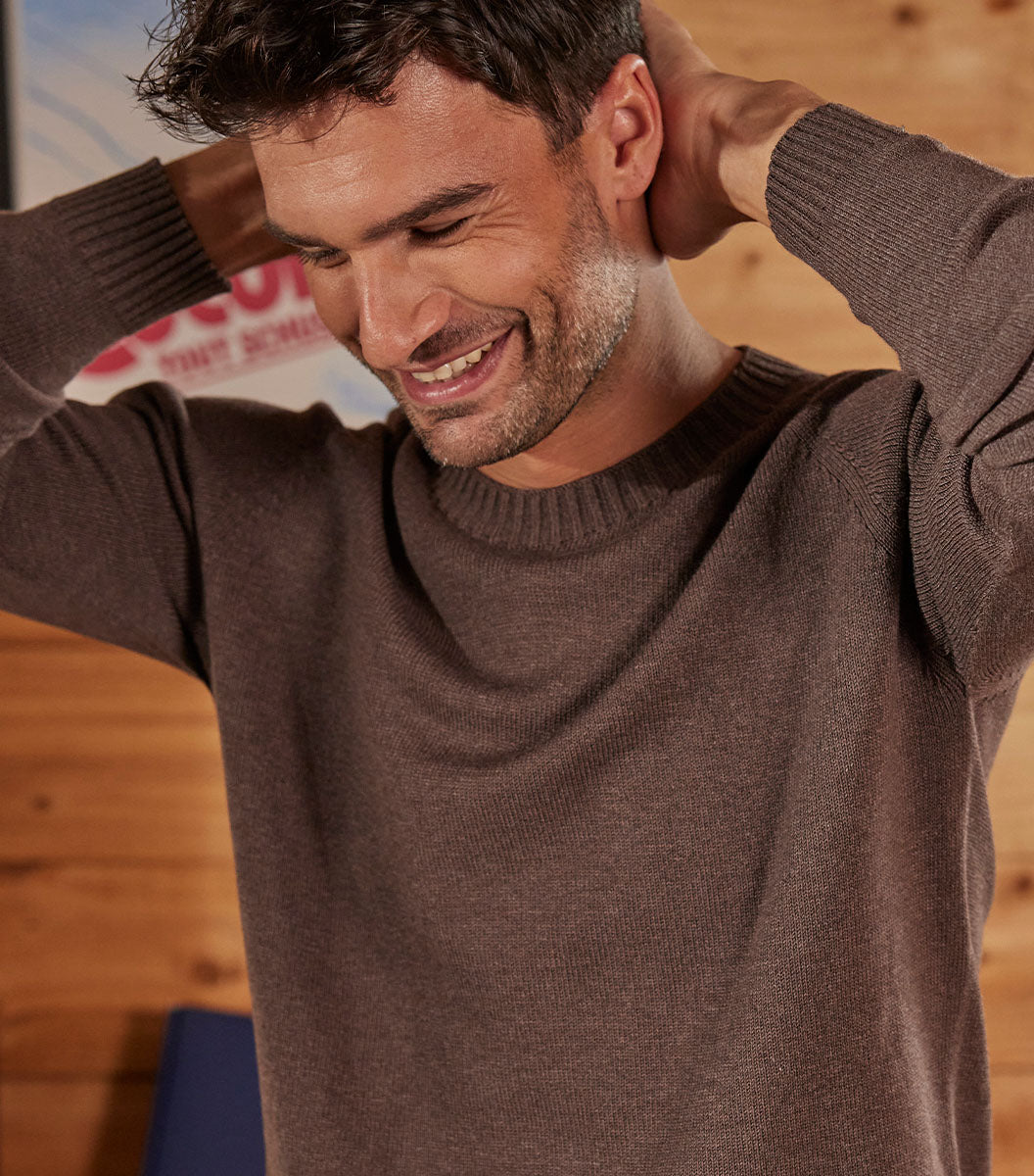 Pull Tout Doux Homme Marron - Camille
