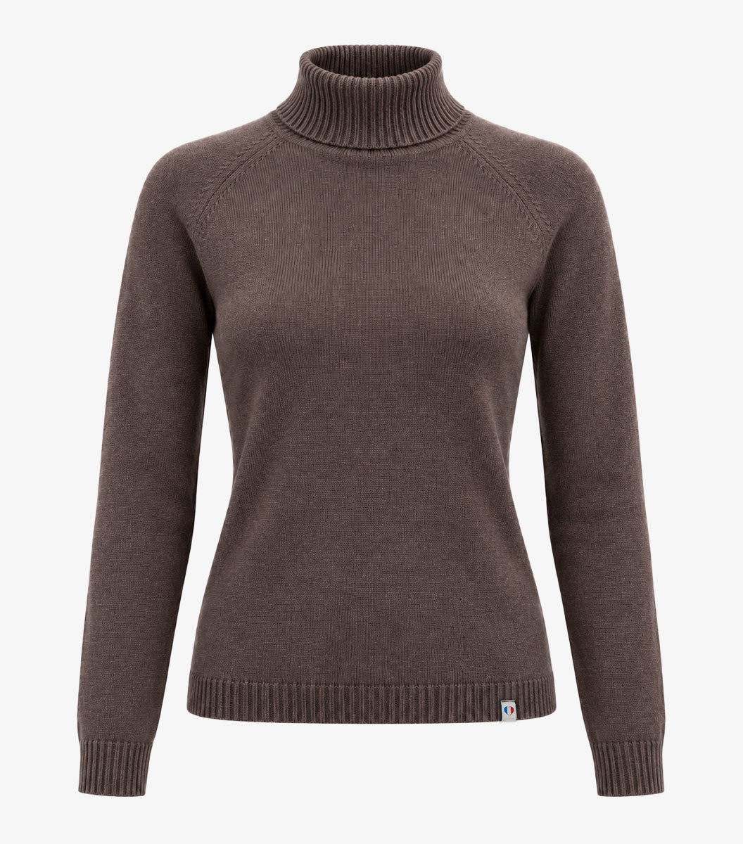 Col Roulé Tout Doux Femme Marron - Charlie