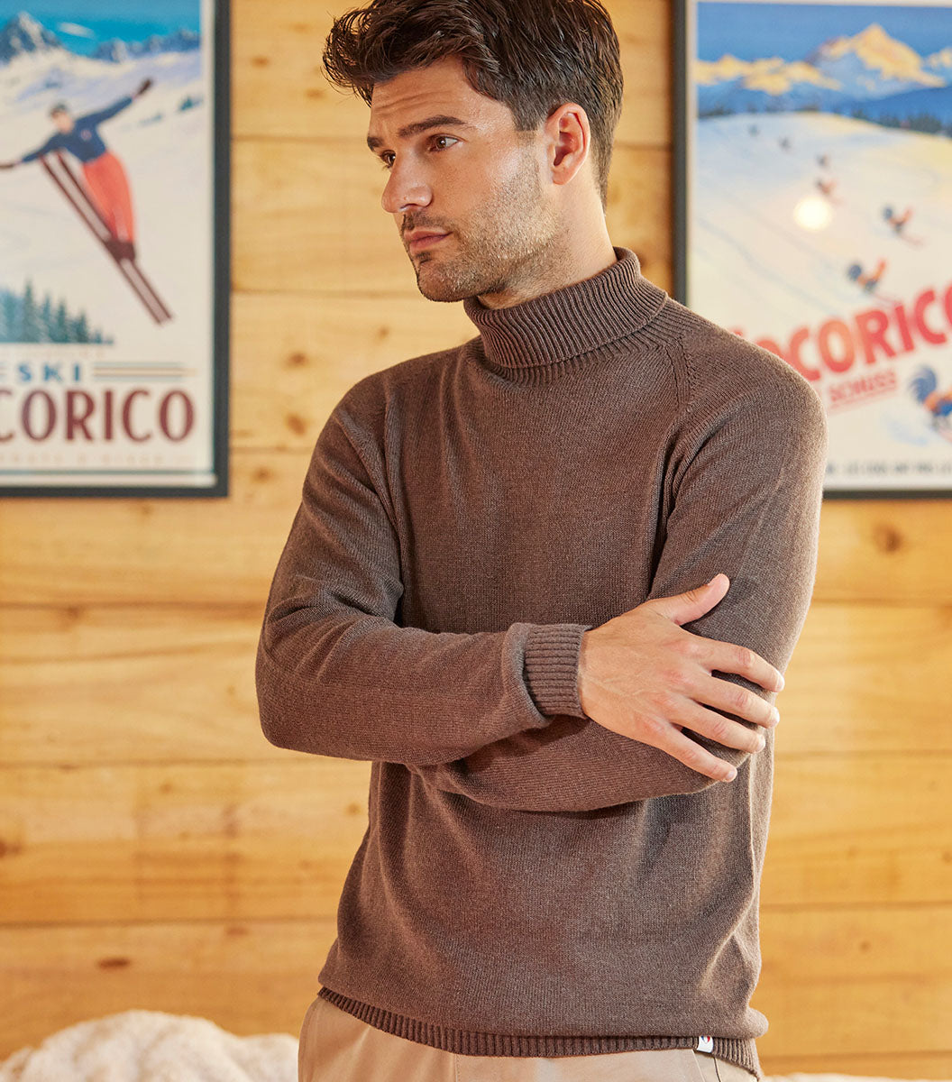 Col Roulé Tout Doux Homme Marron - Charlie