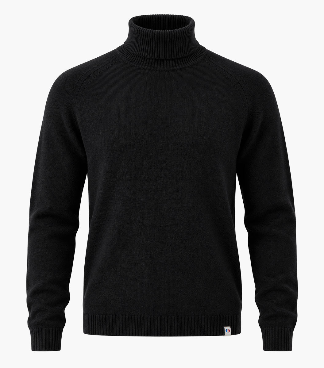 Col Roulé Tout Doux Homme Noir - Charlie