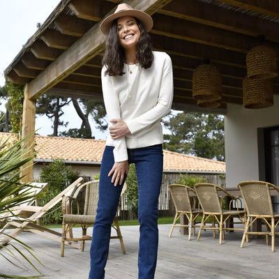 Pull Femme coton Crème