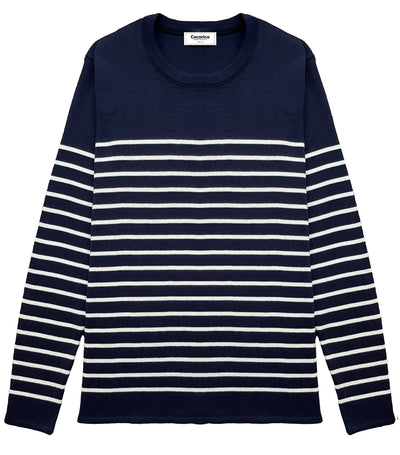 Pull Femme Marinière coton Marine