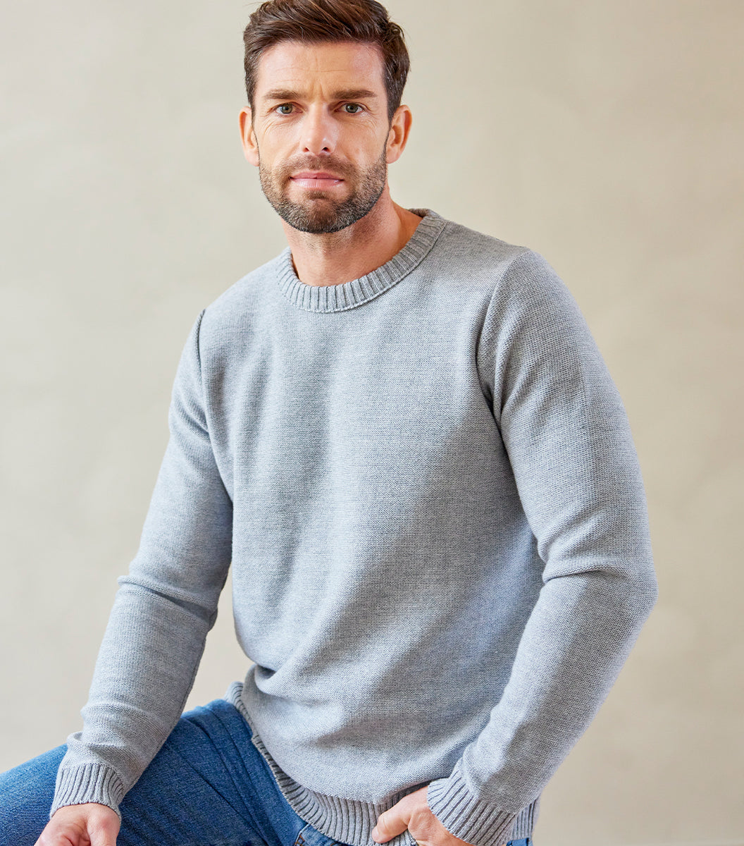 Pull Homme laine Gris