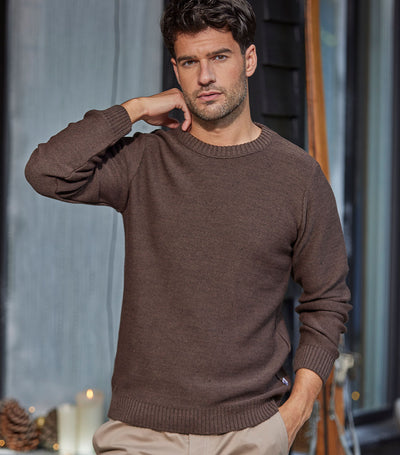 Pull Homme Laine Marron - Thomas