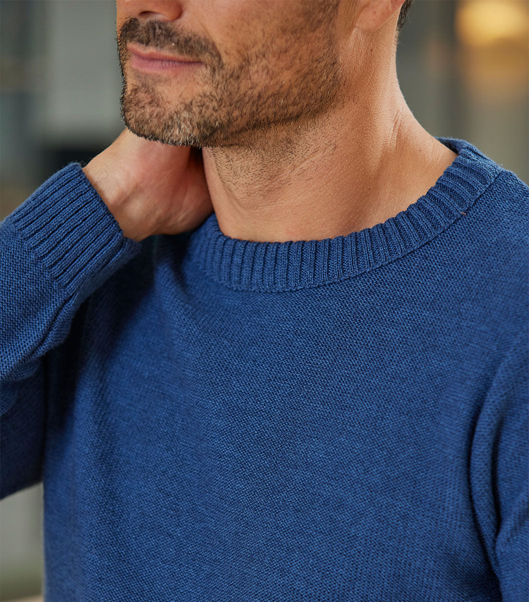 Pull Homme Laine Bleu Pago - Thomas