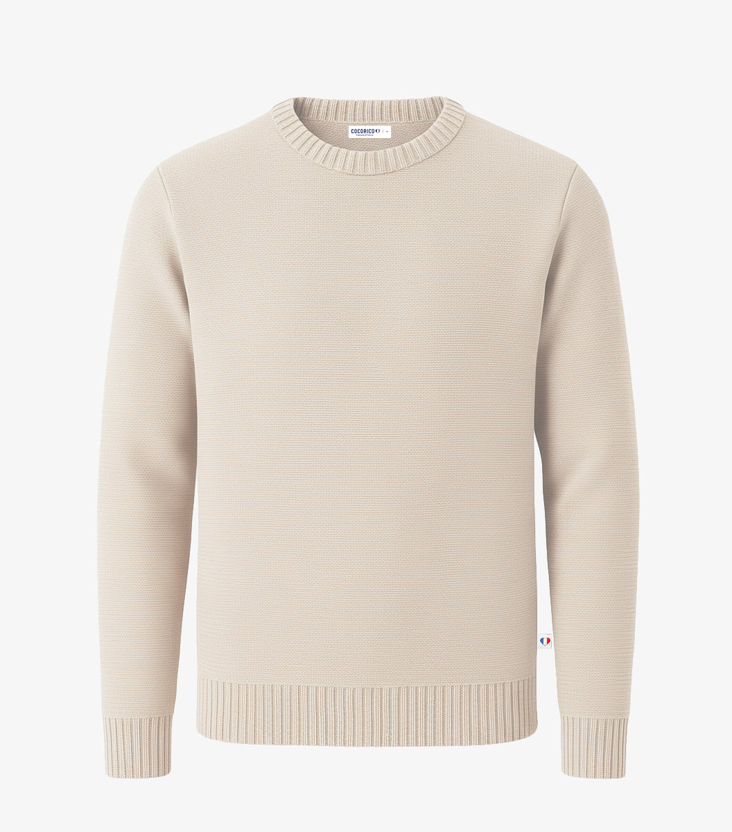 Pull Homme Laine Ecru