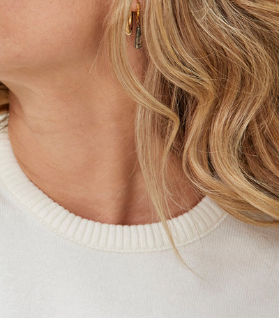 T-shirt Maille Femme Ecru