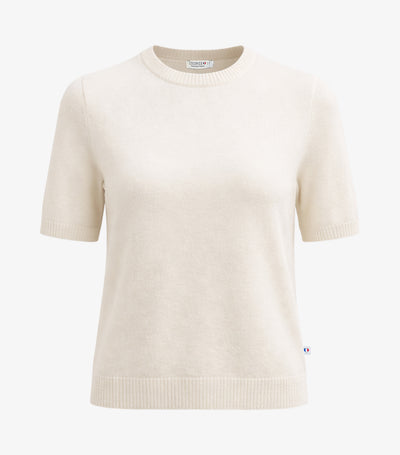 T-shirt Maille Femme Ecru