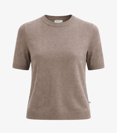 T-shirt Maille Femme Taupe