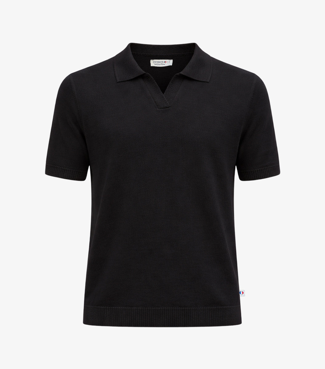 Polo Maille Homme Noir