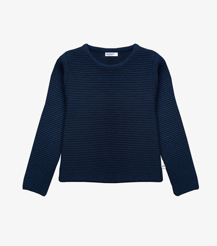 Pull Femme en Laine Bleu Marine main image 0