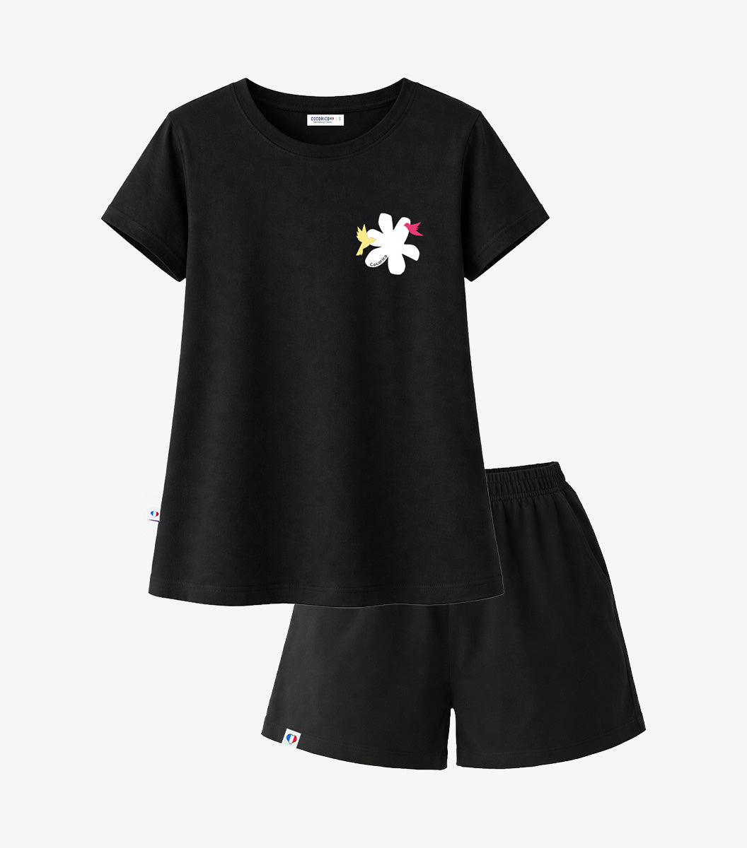 Ensemble Pyjama Femme Noir/Noir - Colibri