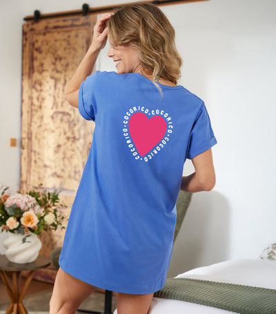 Robe de Nuit Femme Bleu Riviera - Câlin