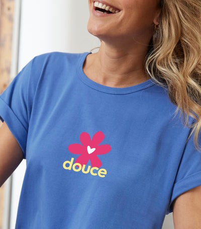 Robe de Nuit Femme Bleu Riviera - Douce