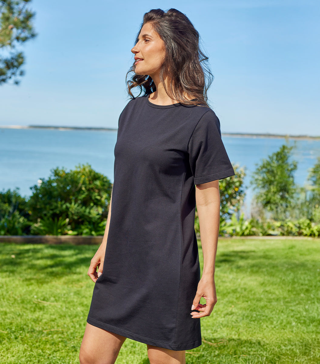 Robe Courte Femme Noir - Ela