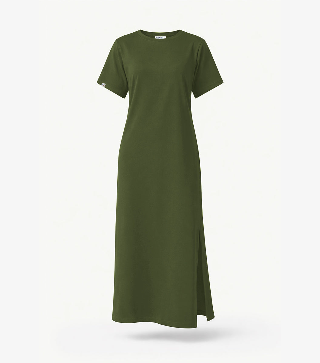 Robe Longue Femme Kaki - Ela
