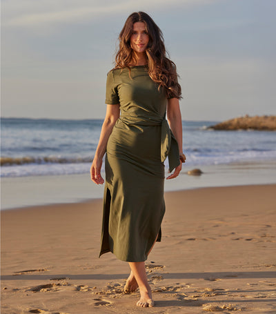 Robe Longue Femme Kaki - Selen