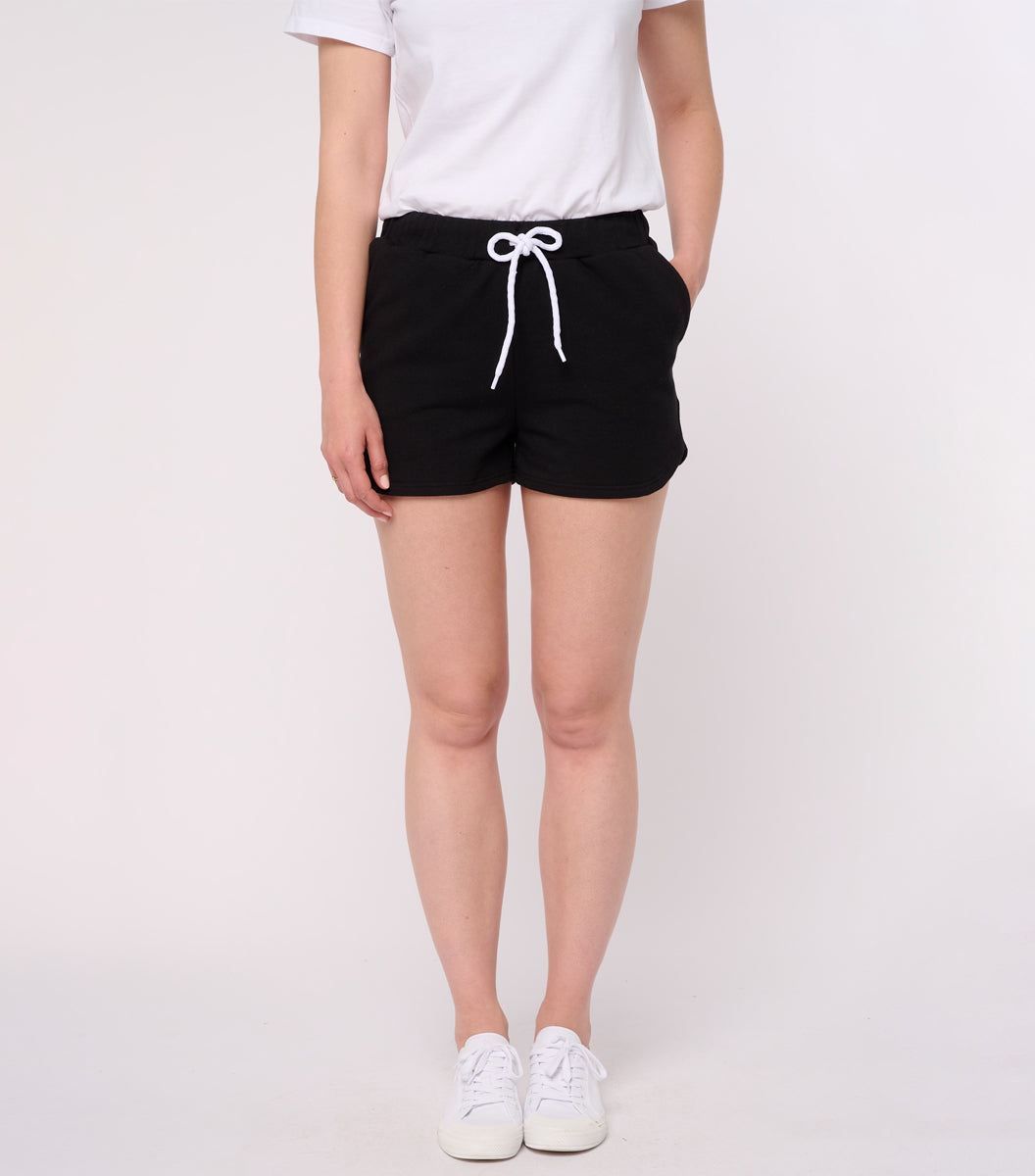 Short molleton Femme Noir