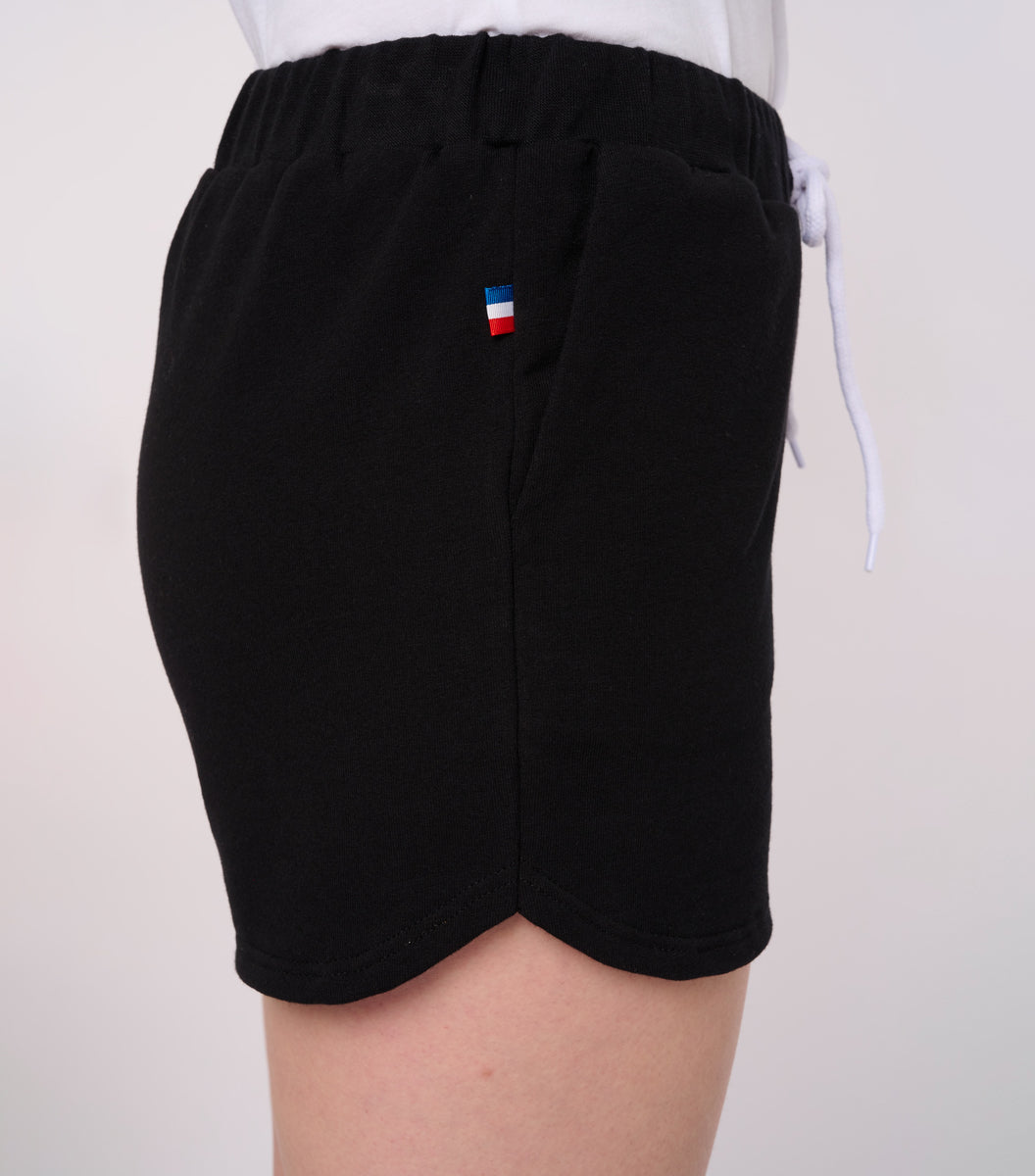 Short molleton Femme Noir