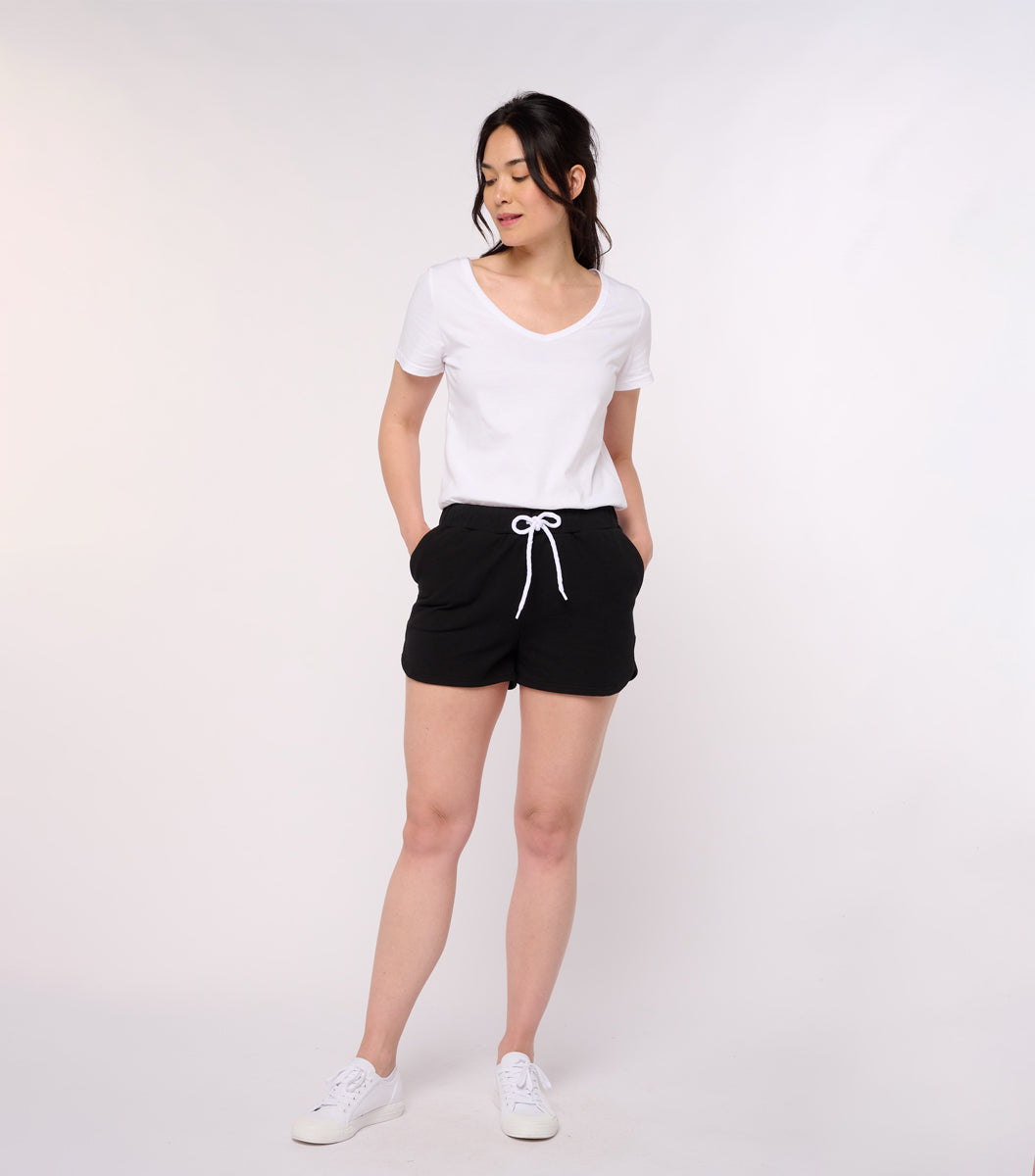 Short molleton Femme Noir