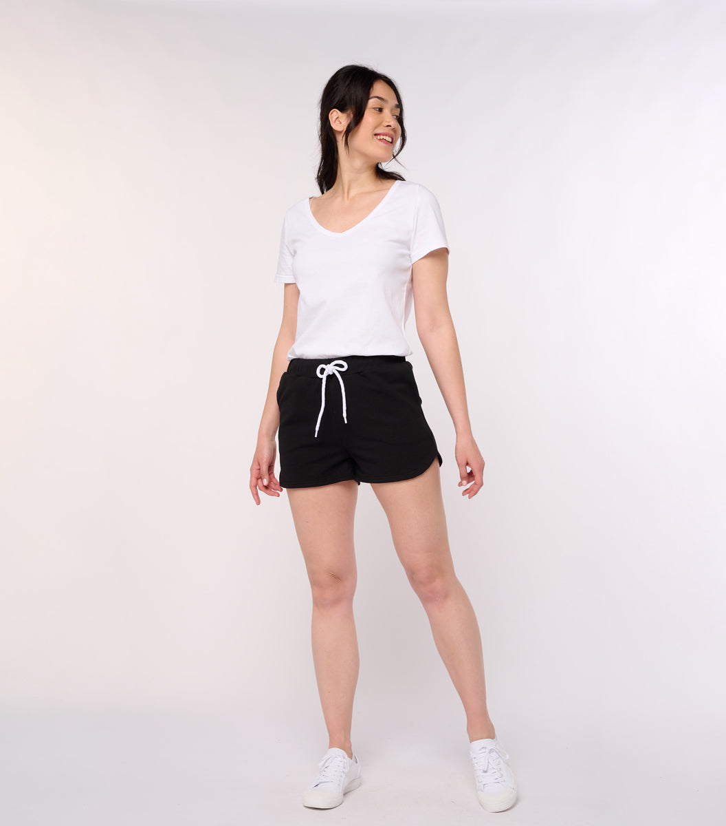 Short molleton Femme Noir