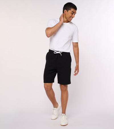 Short molleton Homme Noir