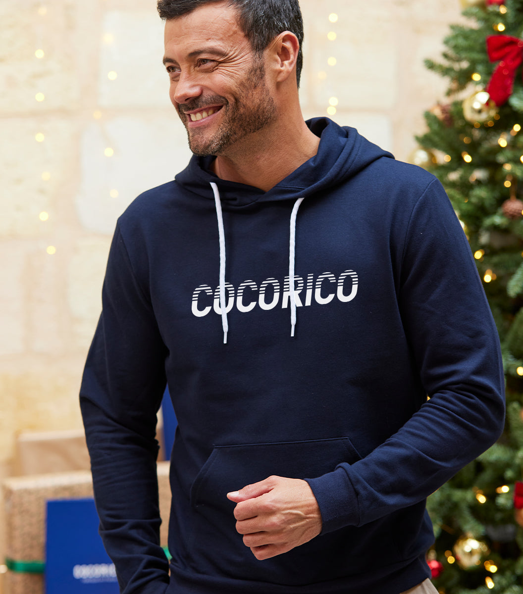 Sweat à capuche Homme Marine - Performance