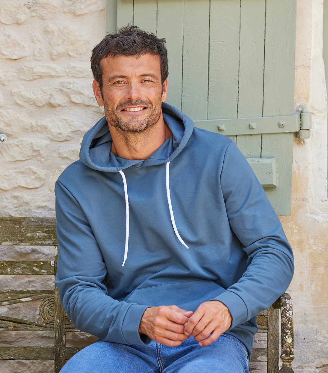 Sweat à capuche Homme Azur - L'Intemporel