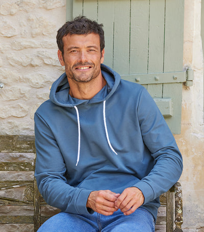 Sweat à capuche Homme Azur - L'Intemporel