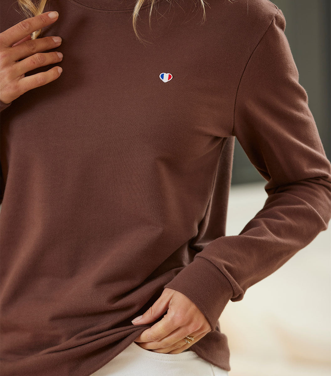 Sweat Femme Marron - Iconique