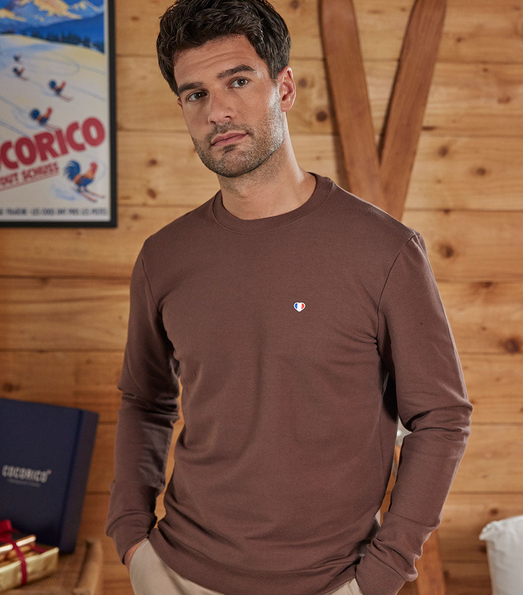 Sweat Homme Marron - Iconique