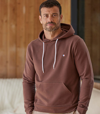 Sweat à capuche Homme Marron - Iconique