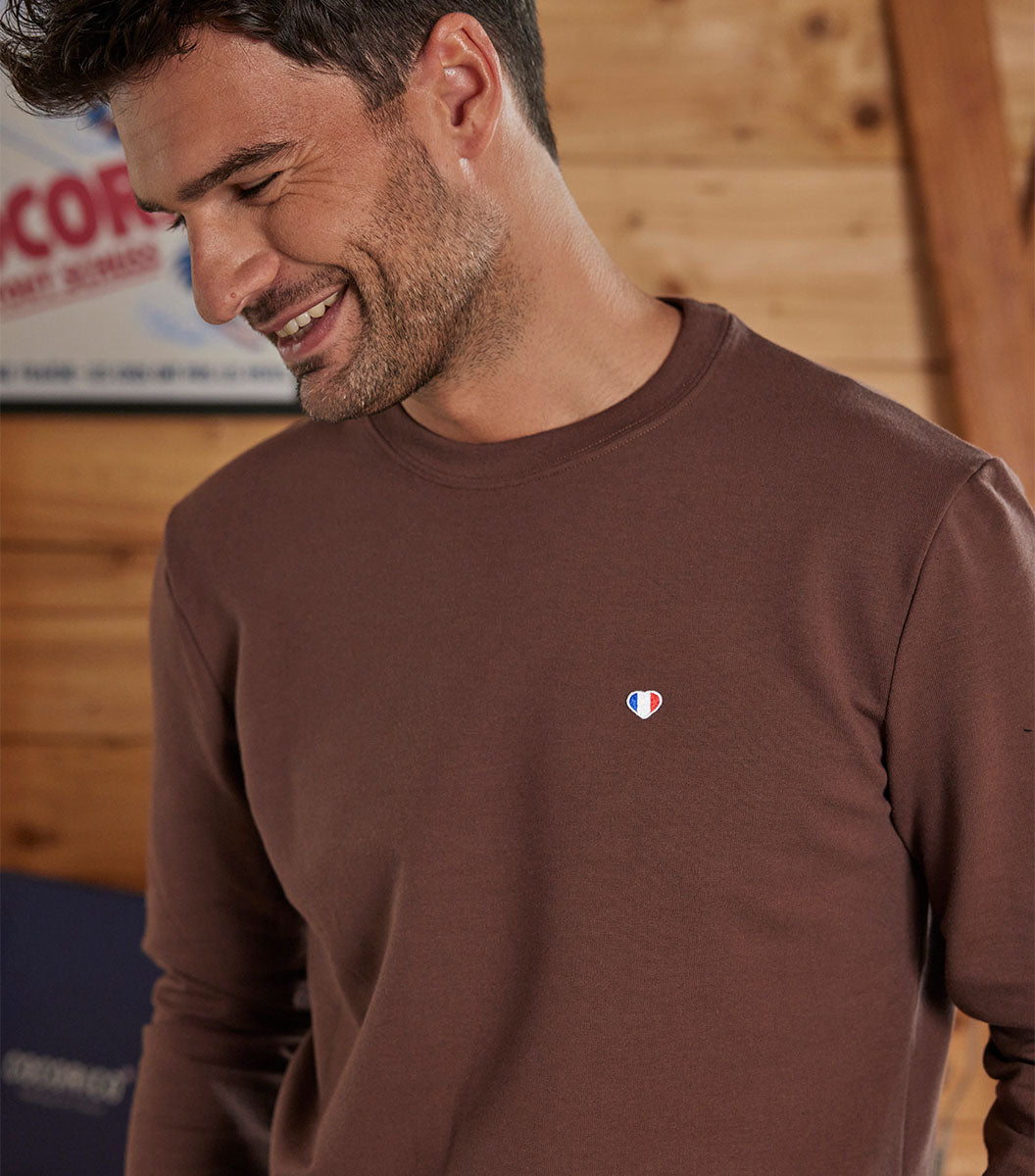 Sweat Homme Marron - Iconique