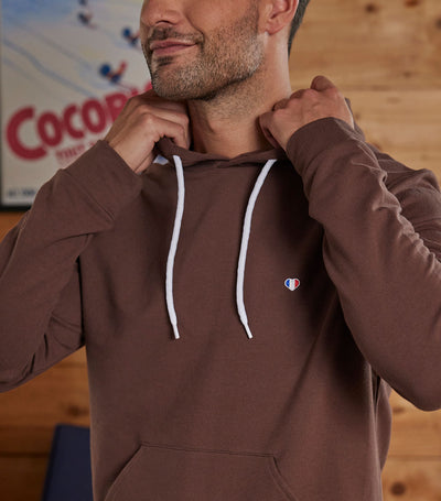 Sweat à capuche Homme Marron - Iconique