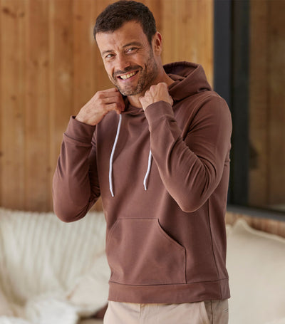 Sweat à capuche Homme Marron - Intemporel
