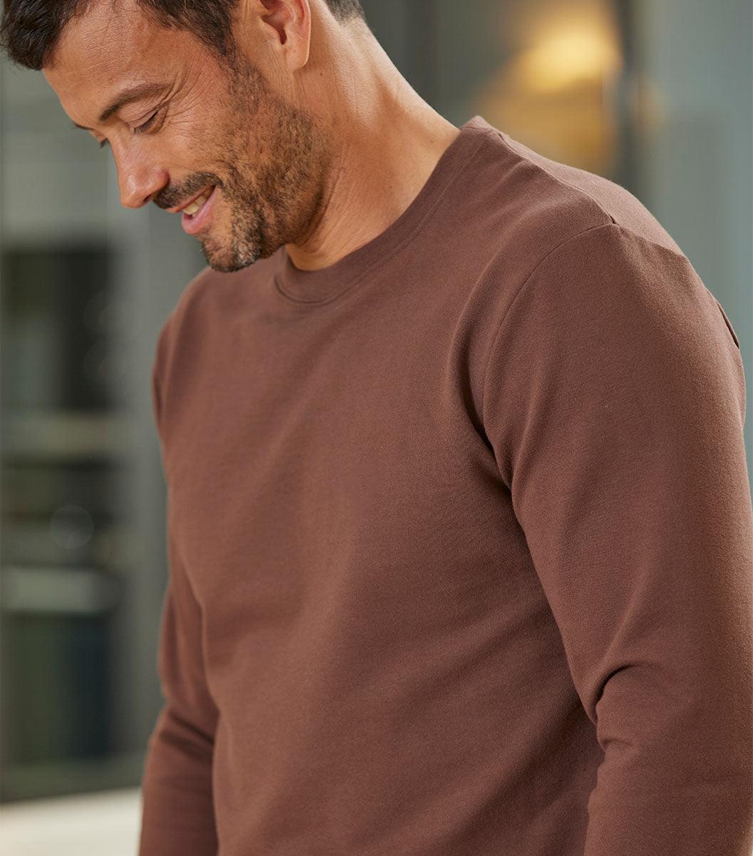 Sweat Homme Marron - Intemporel