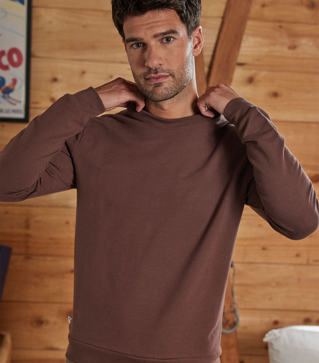 Sweat Homme Marron - Intemporel