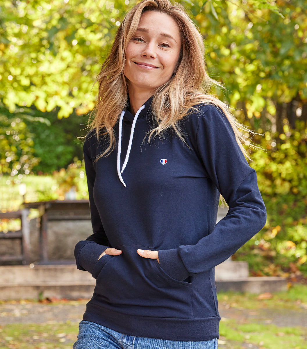 Sweat à capuche Femme Marine - L'Iconique