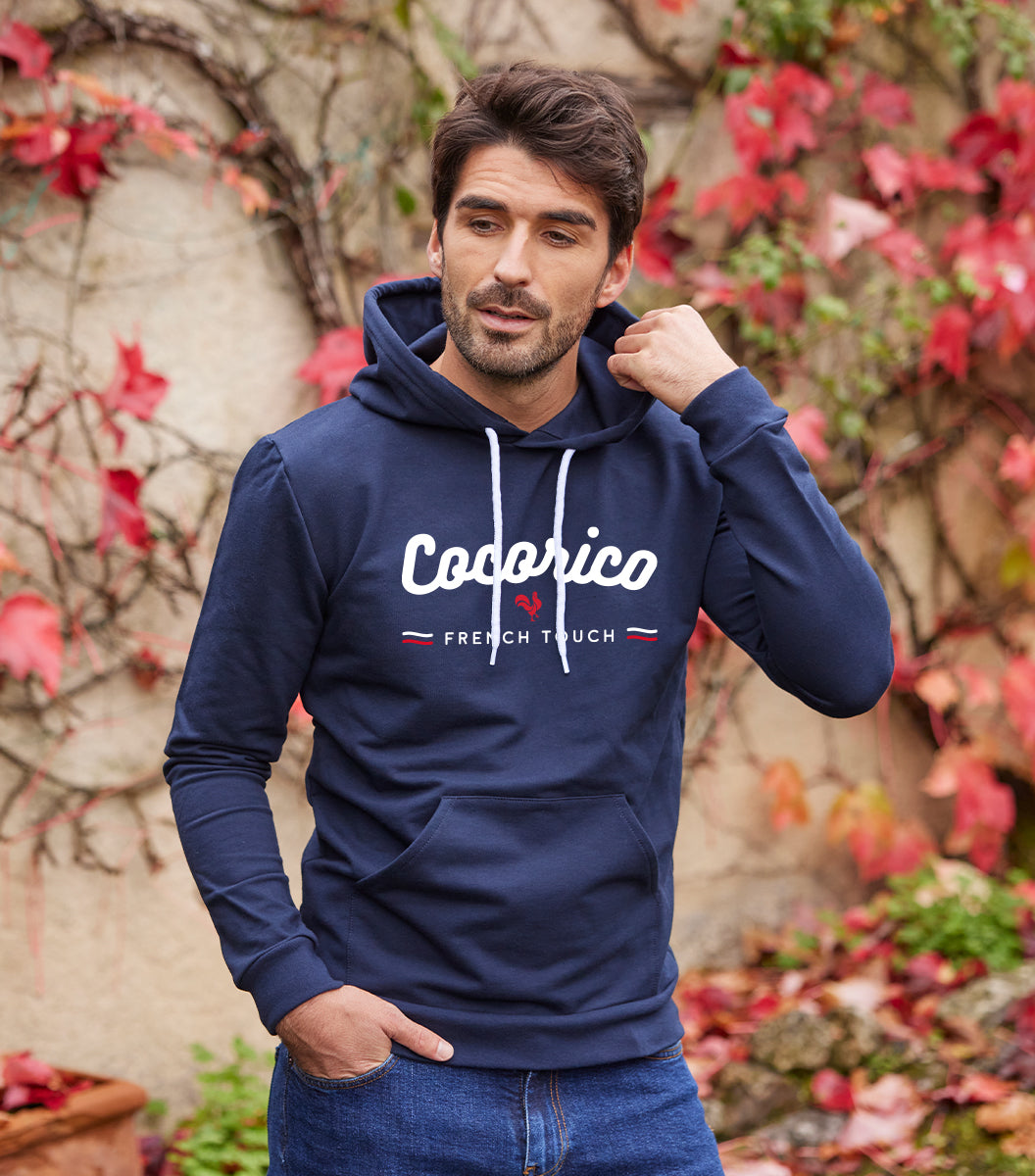 Sweat à capuche Homme Marine - French Touch