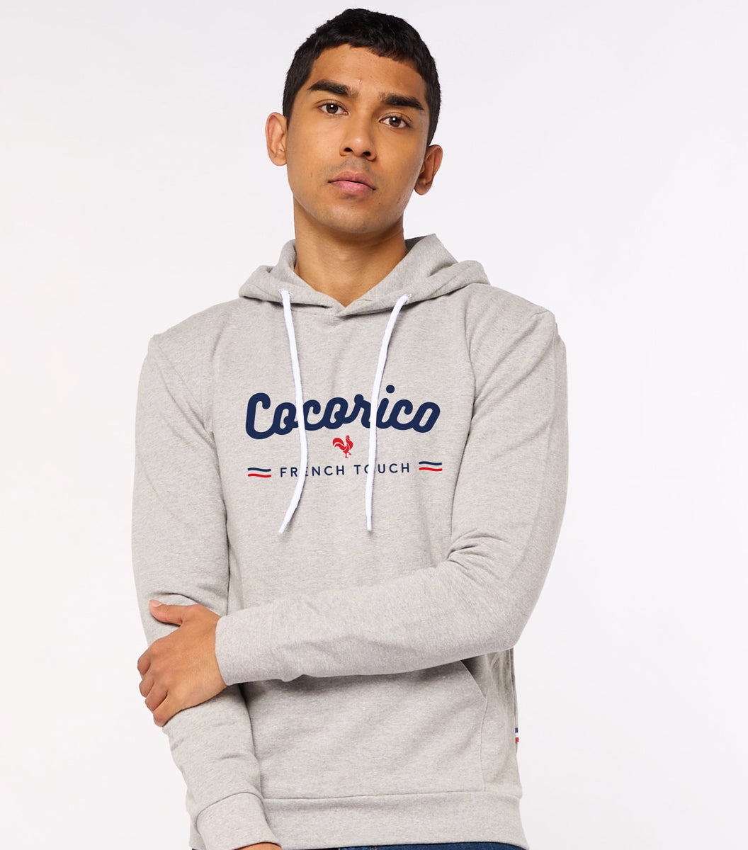 Sweat à capuche Homme Gris - French Touch