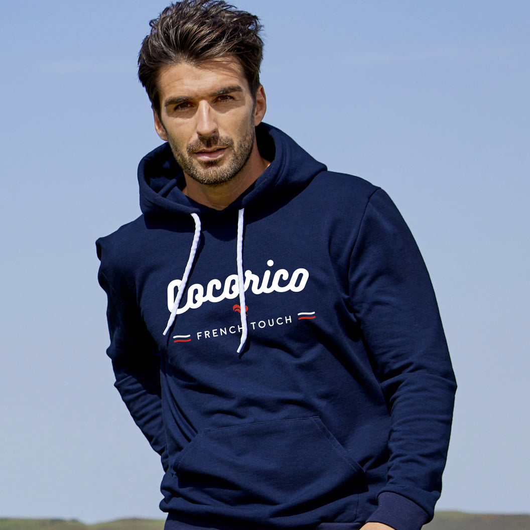 Sweat à capuche Homme Marine - French Touch