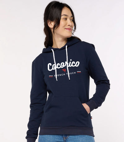 Sweat à capuche Femme Marine - French Touch