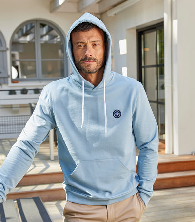 Sweat à capuche Homme Ciel - Le Blason