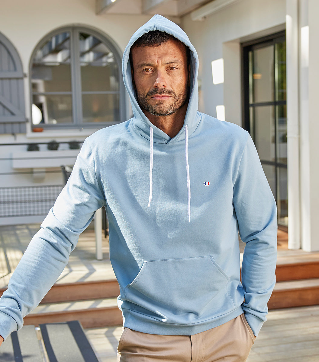 Sweat à capuche Homme Ciel - L'Iconique