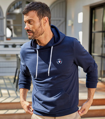Sweat à capuche Homme Marine - Le Blason