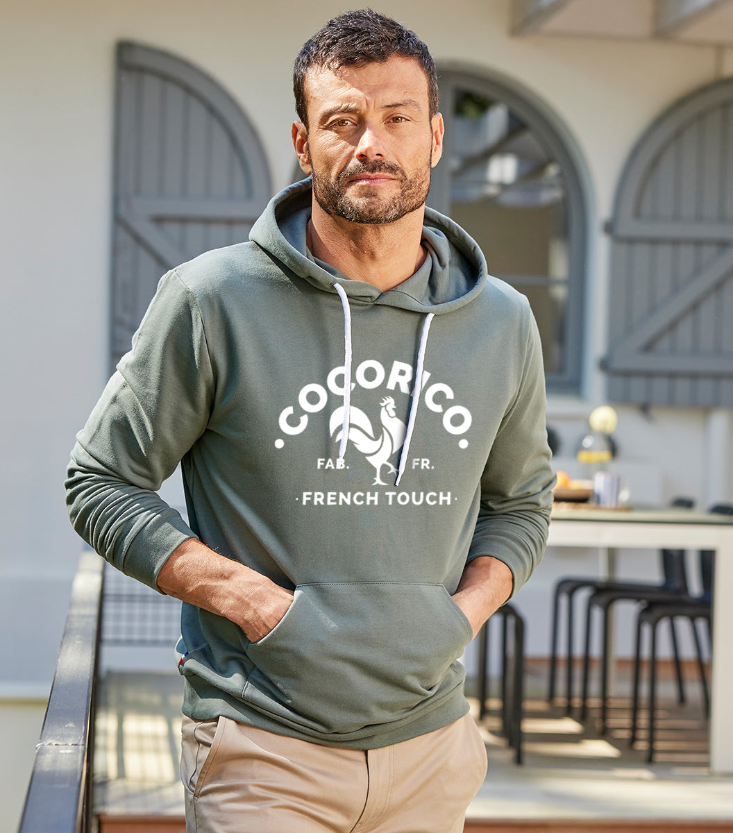 Sweat à Capuche Homme Sauge - Le Coq Francais