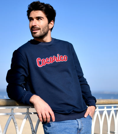 Sweat Homme Marine - Cocorico Bouclette