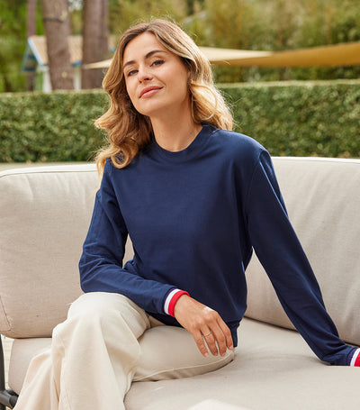 Sweat Femme Supporter Marine - Intemporel
