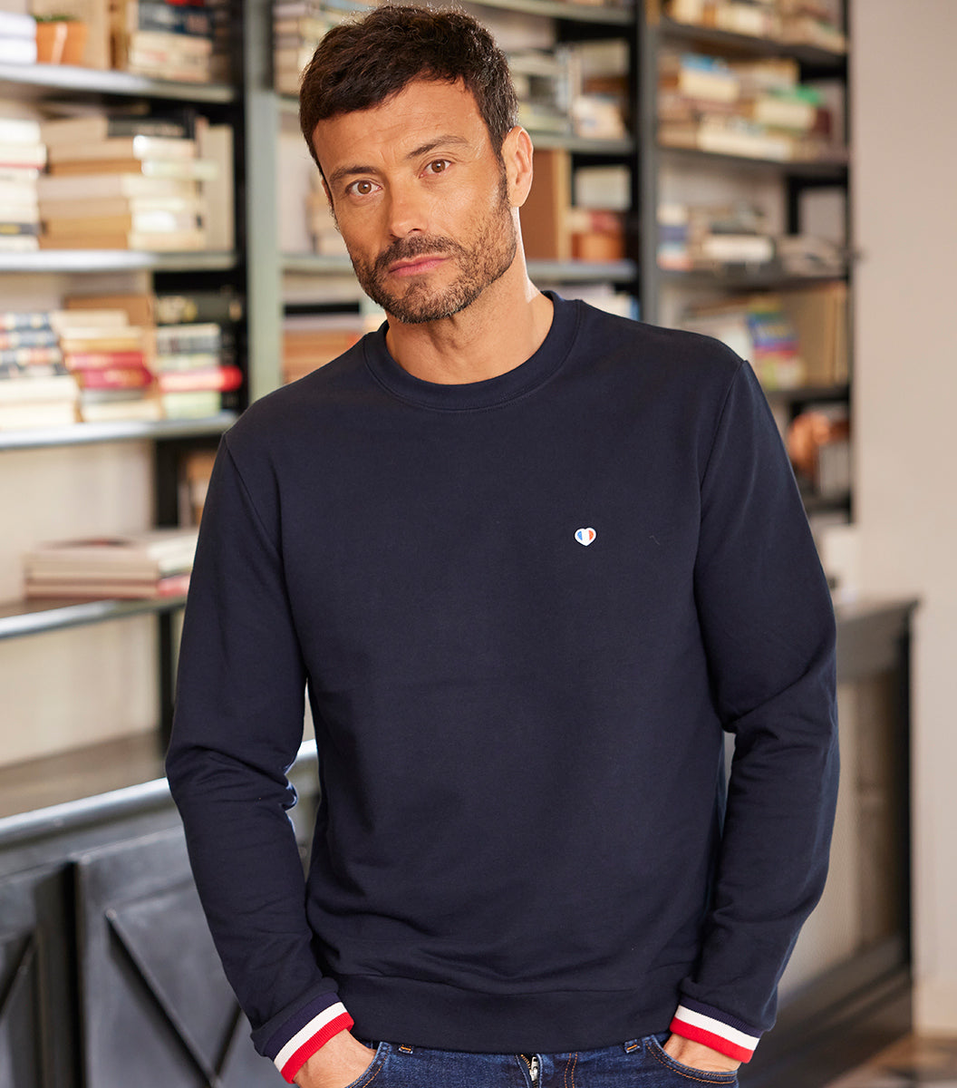 Sweat Homme Supporter Marine - Iconique