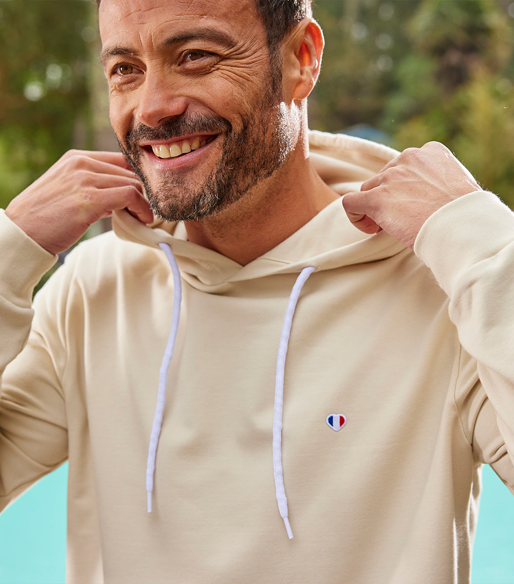 Sweat à capuche Homme Sable - L'Iconique